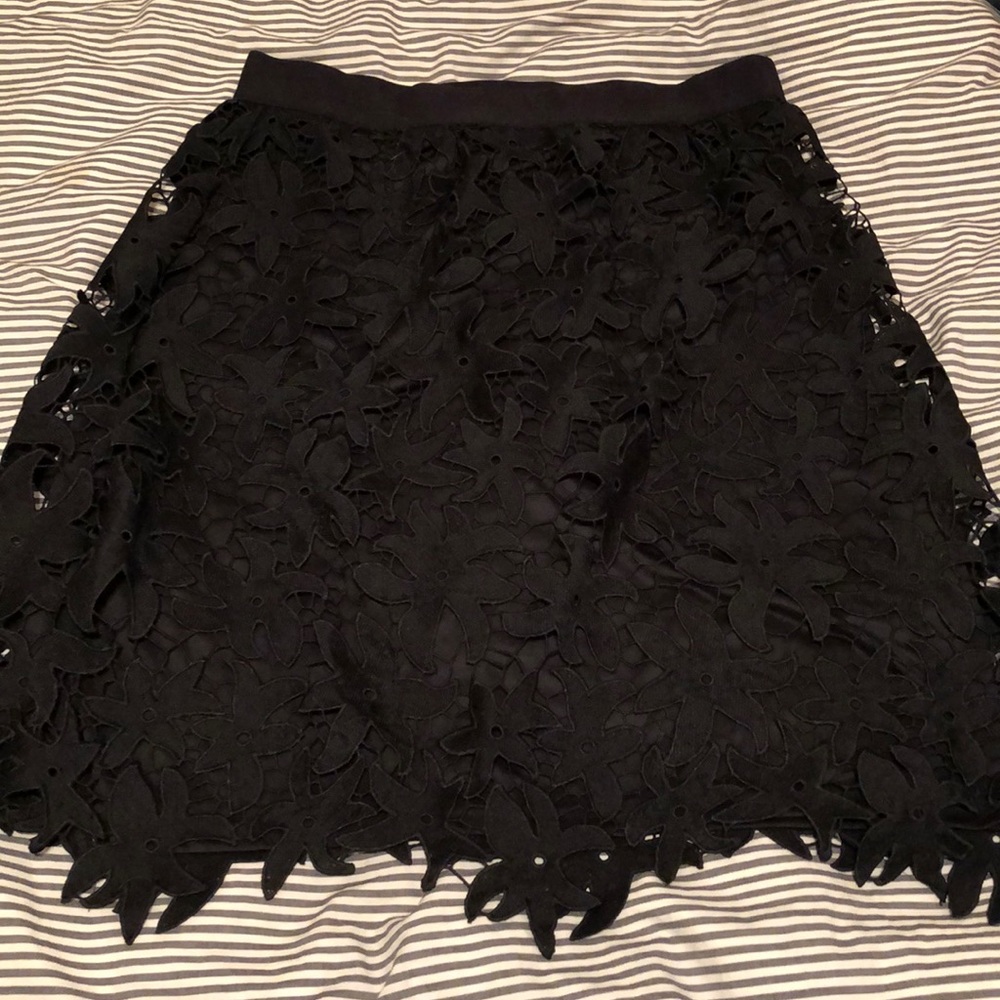 Black lace skirt